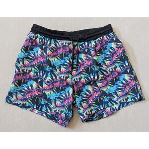 Euro Thrash Retro Style Neon Men's Swim Trunks Size M